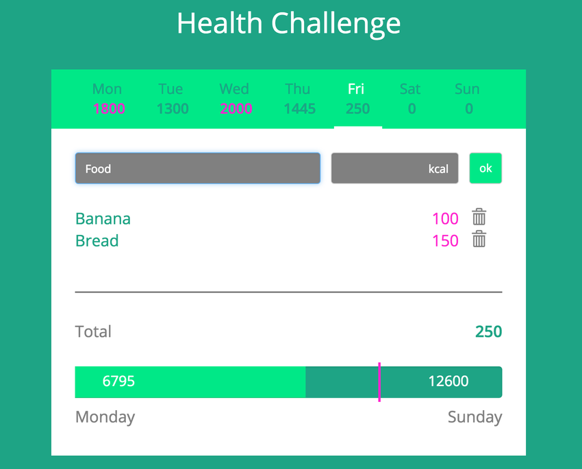 calorie tracker screenshot